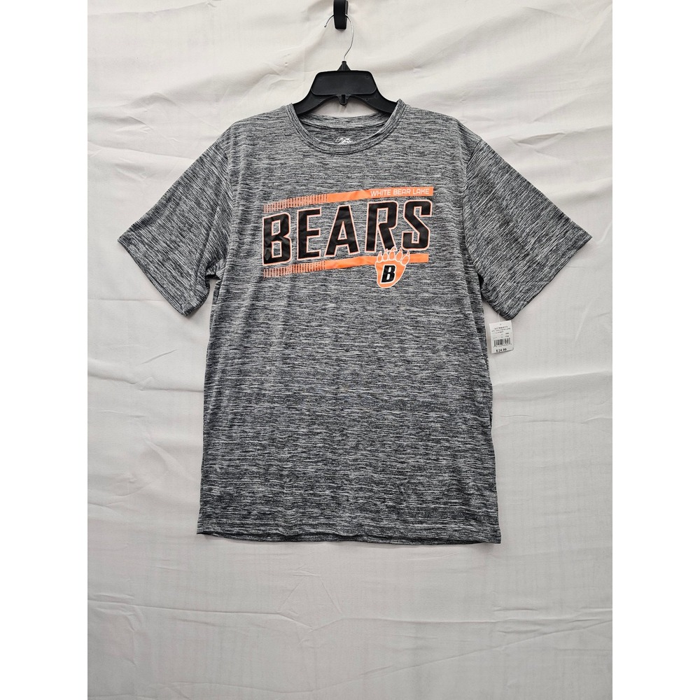 Pel Athletic White Bear Lake‎ Bears Grey Space Dye Graphic T-Shirt Mens Medium